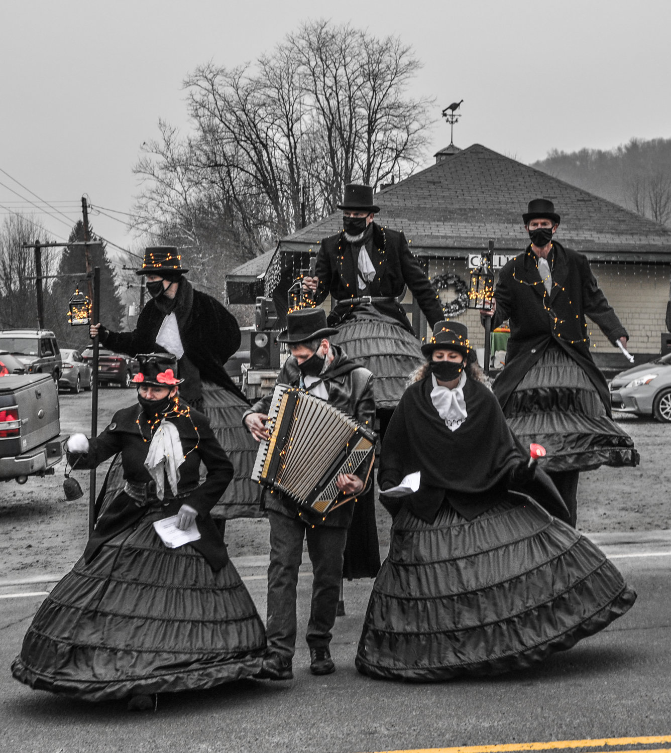 Did the Farm Arts Collective lift my spirits as they marched through town performing a funeral dirge? Not really, but they’re a staple at Dickens on the Delaware.